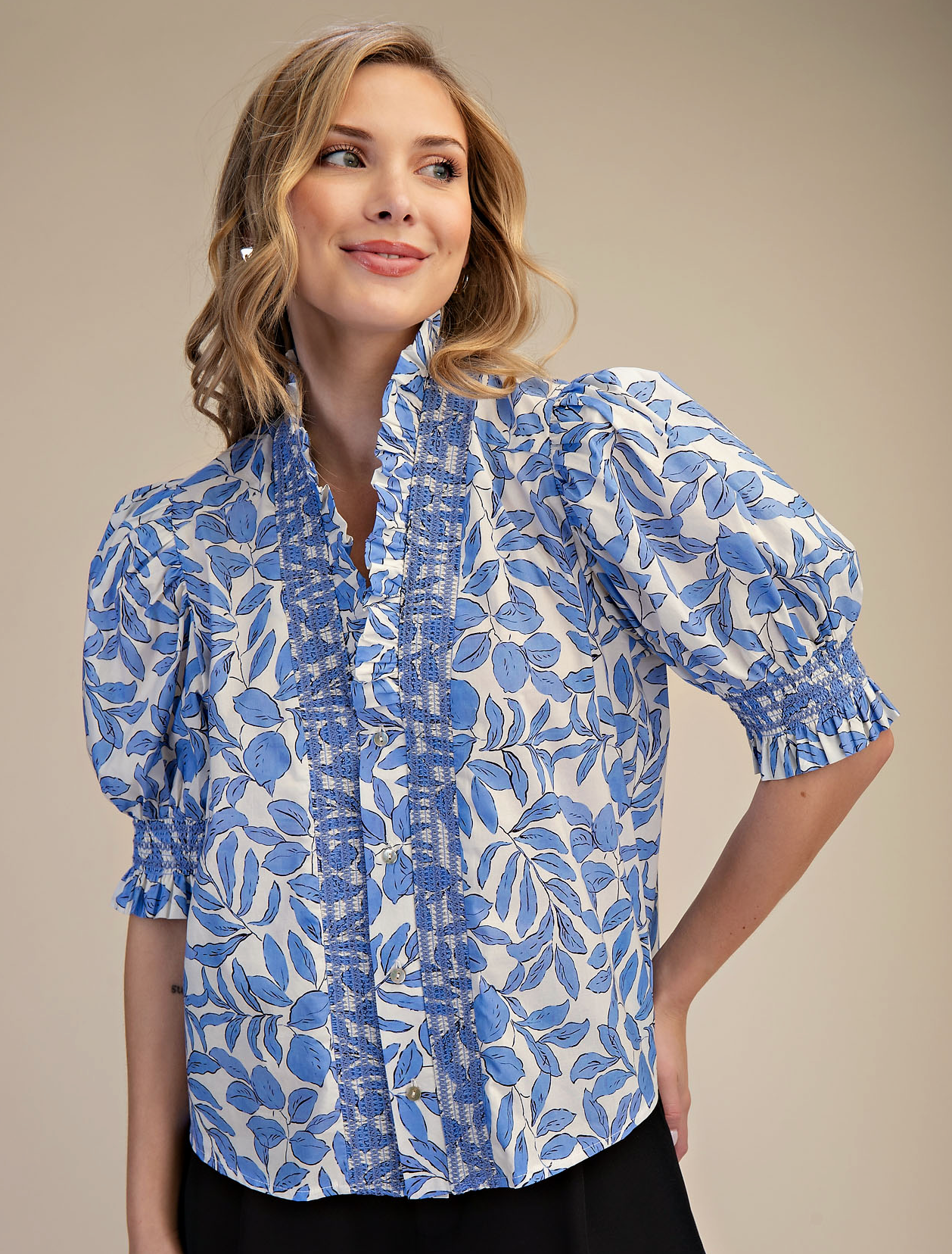 The Venice Blouse-Blue
