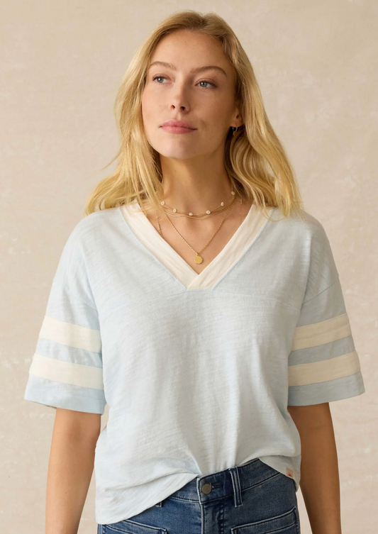 Sunwashed Midweight Organic Varsity Tee