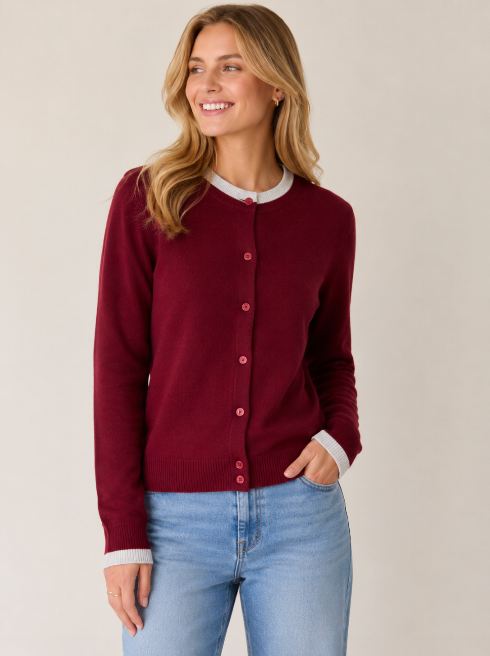 Design History Contrast Cardigan