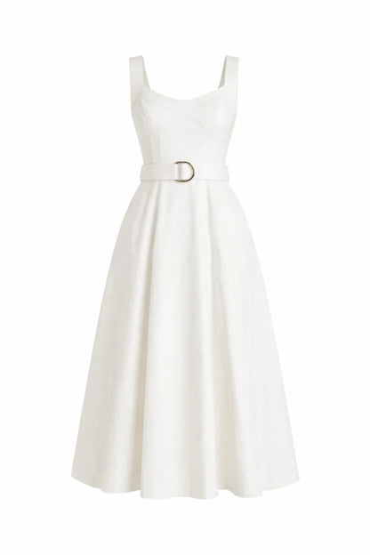 Noa Denim Dress in White