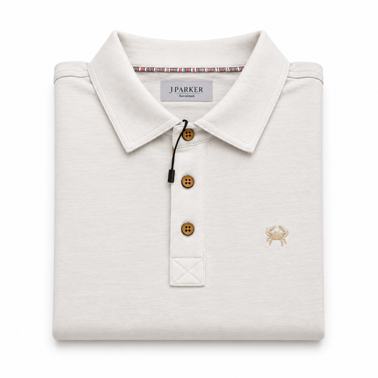 Soft White Cotton Polo
