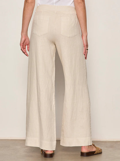 The Linen Marine Wide Leg in Summer Sand