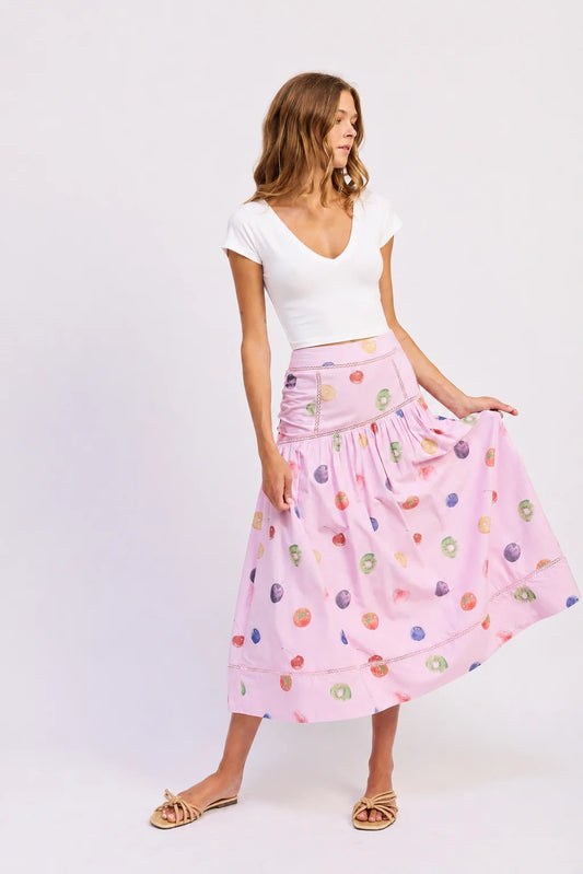Fruit Medley Midi Skirt