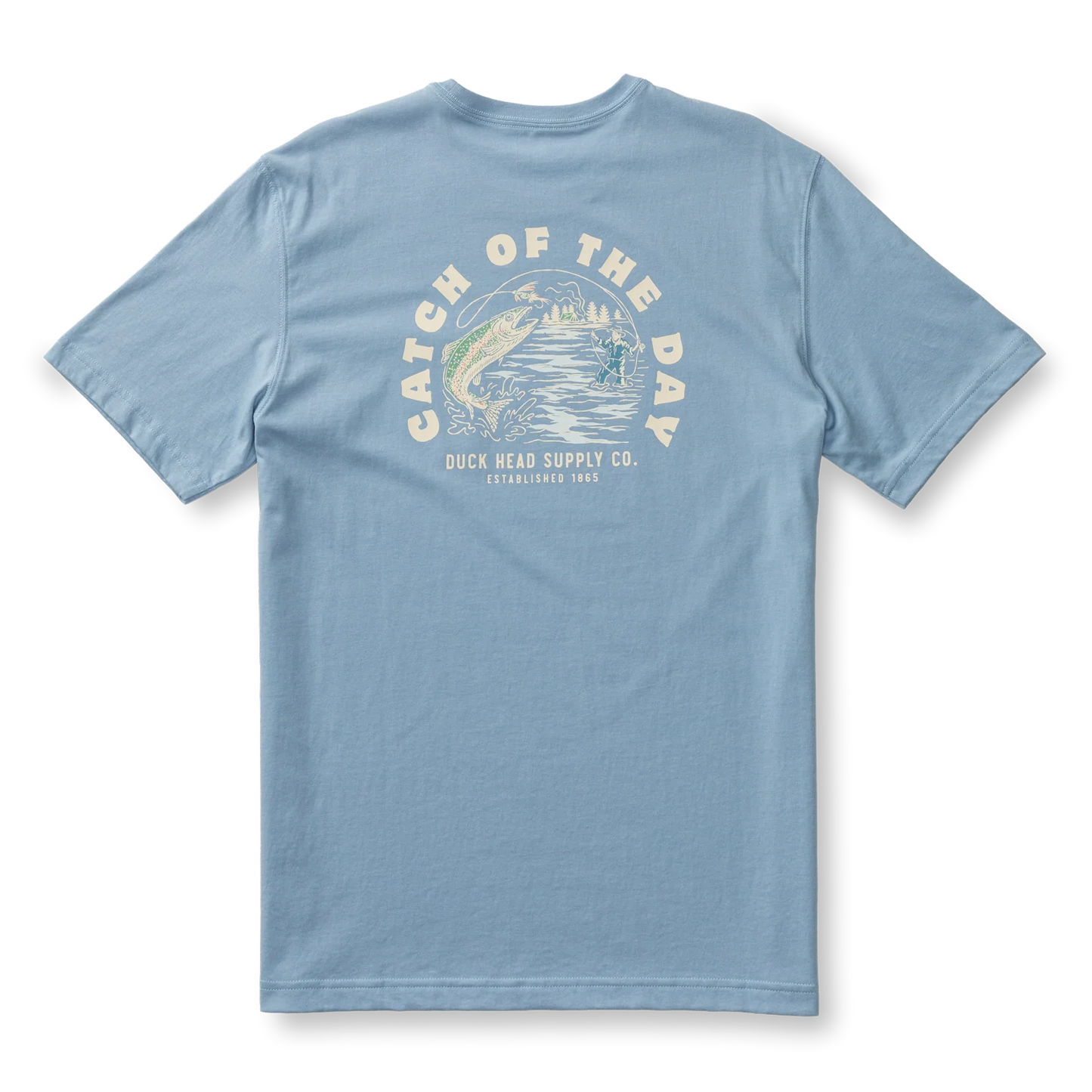 Catch of The Day T-Shirt in Chambray Blue