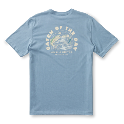 Catch of The Day T-Shirt in Chambray Blue