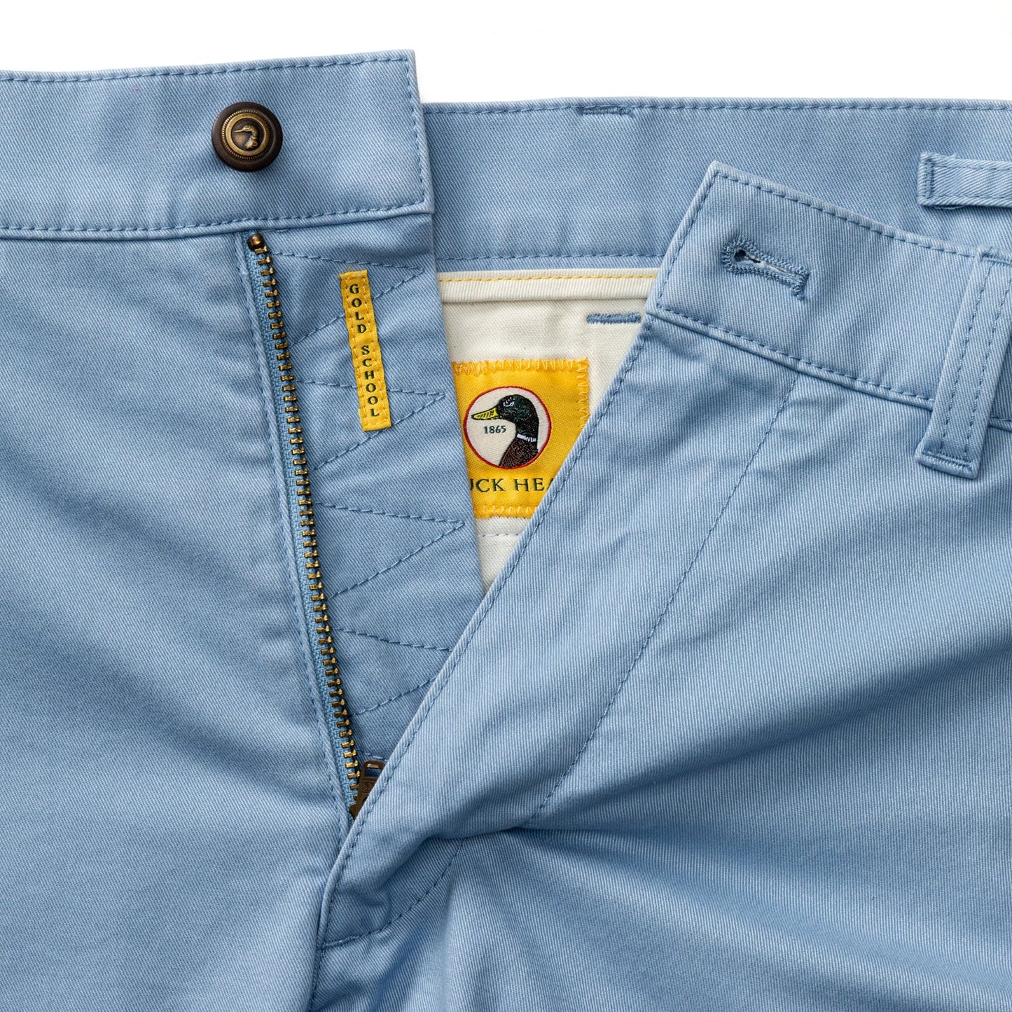 7" Gold School Chino Short in Chambray Blue