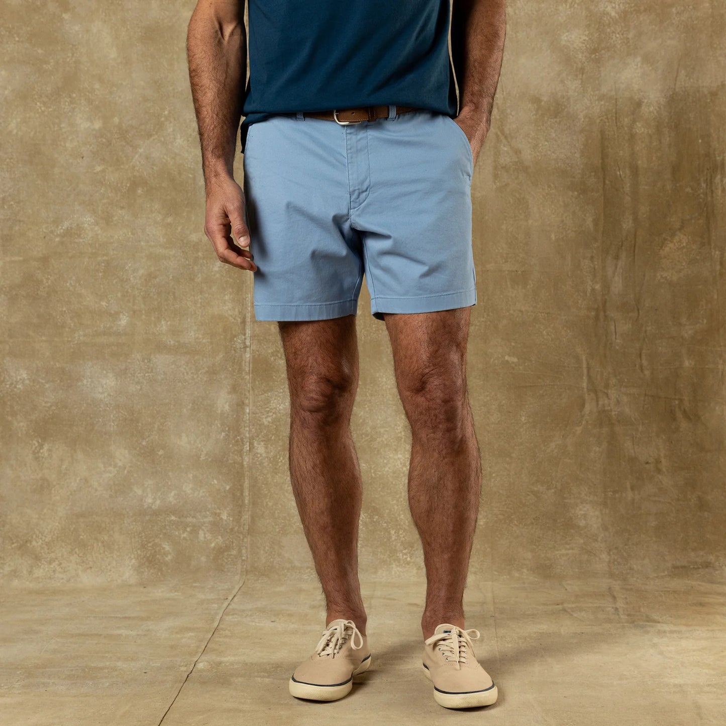 7" Gold School Chino Short in Chambray Blue