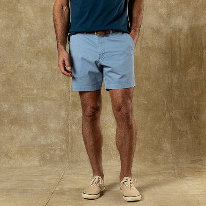 7" Gold School Chino Short in Chambray Blue