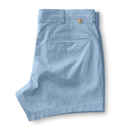 5" Gold School Chino Short in Chambray Blue