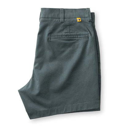 5" Gold School Chino Short in Stormy Blue