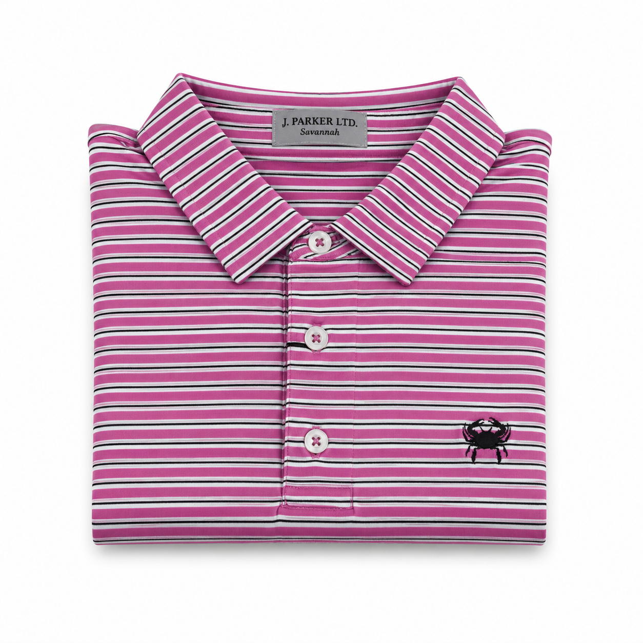 The Old Pink House Stripe Performance Polo