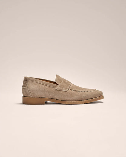 J-Flex Suede Loafer in Stone