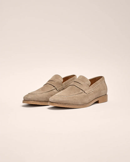 J-Flex Suede Loafer in Stone