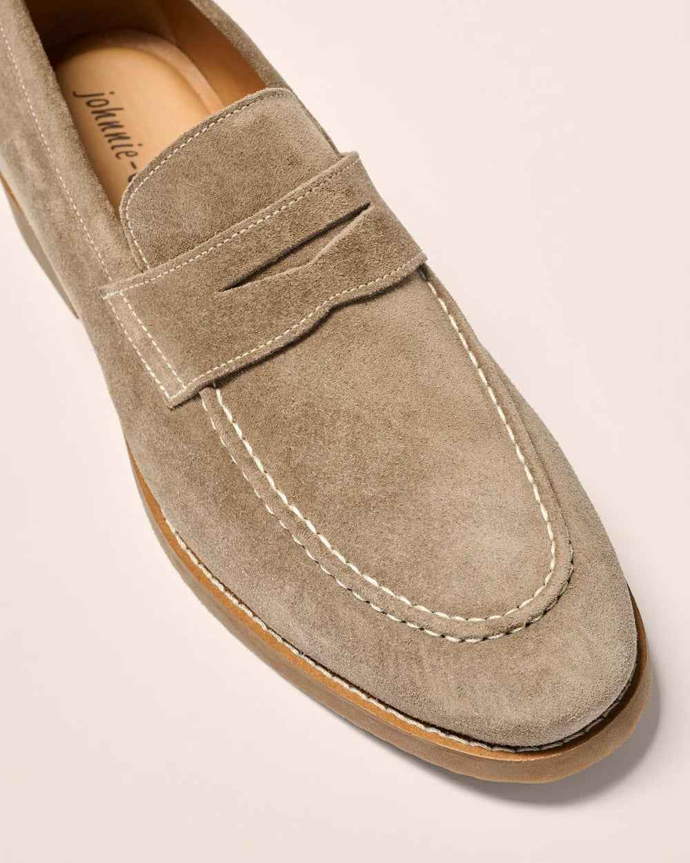 J-Flex Suede Loafer in Stone