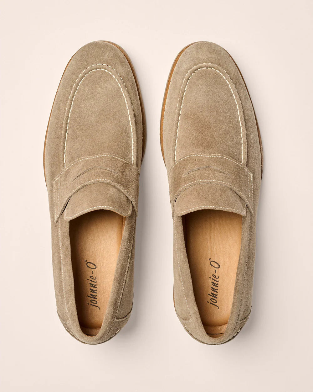 J-Flex Suede Loafer in Stone