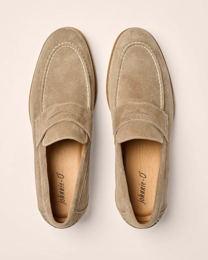 J-Flex Suede Loafer in Stone
