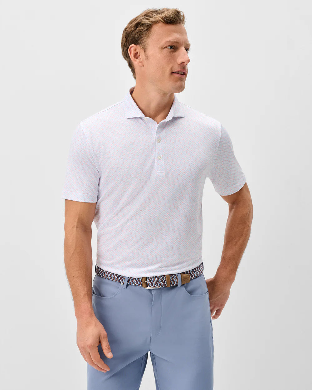 Performance Jersey Polo-Pip Floral