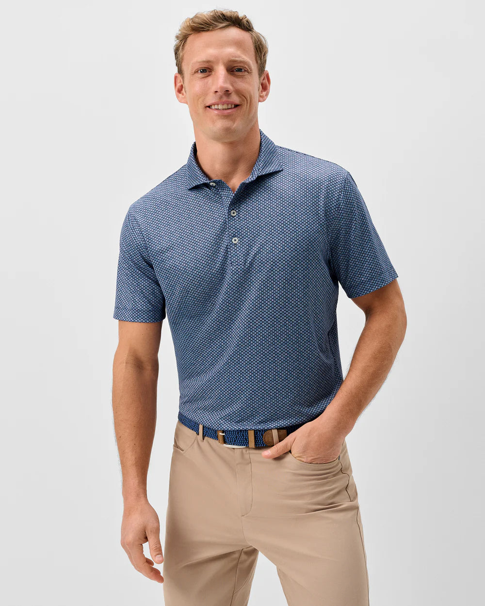 Performance Jersey Polo-Pip Floral
