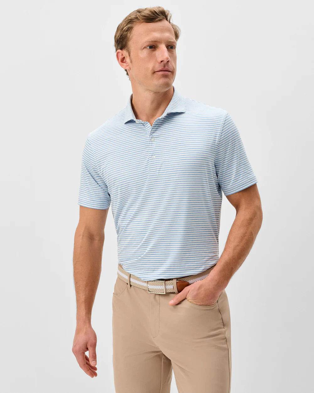 Performance Featherweight Polo-Seymour Stripe