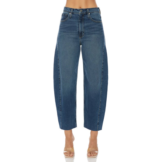 The Duchess-Mid Rise Barrel Jean in Avalon