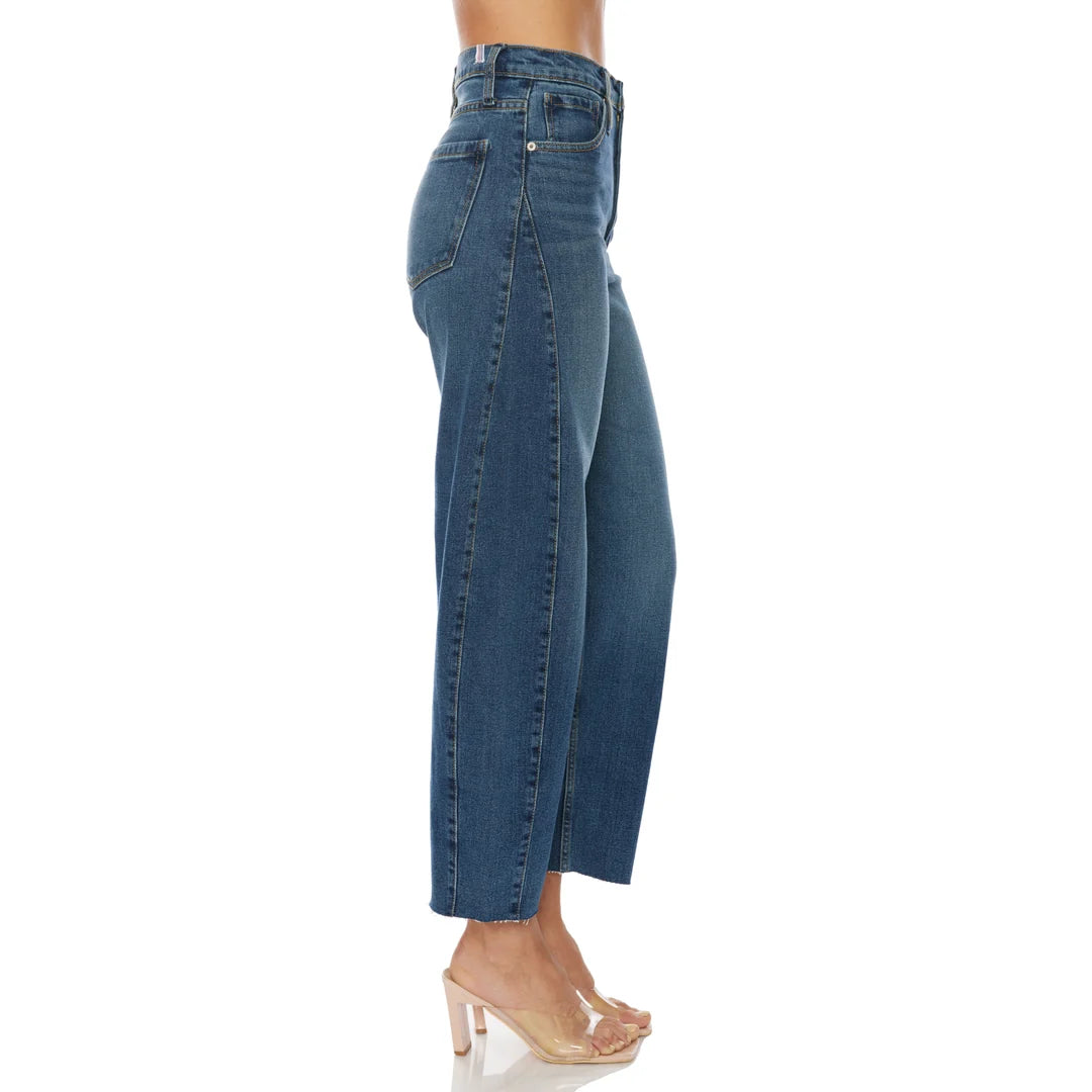 The Duchess-Mid Rise Barrel Jean in Avalon