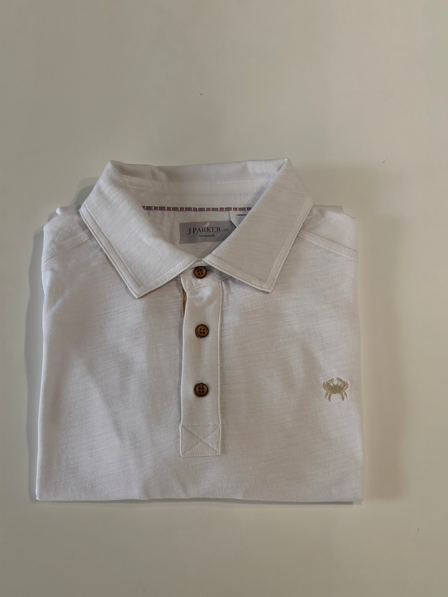 White and Khaki  Cotton Polo