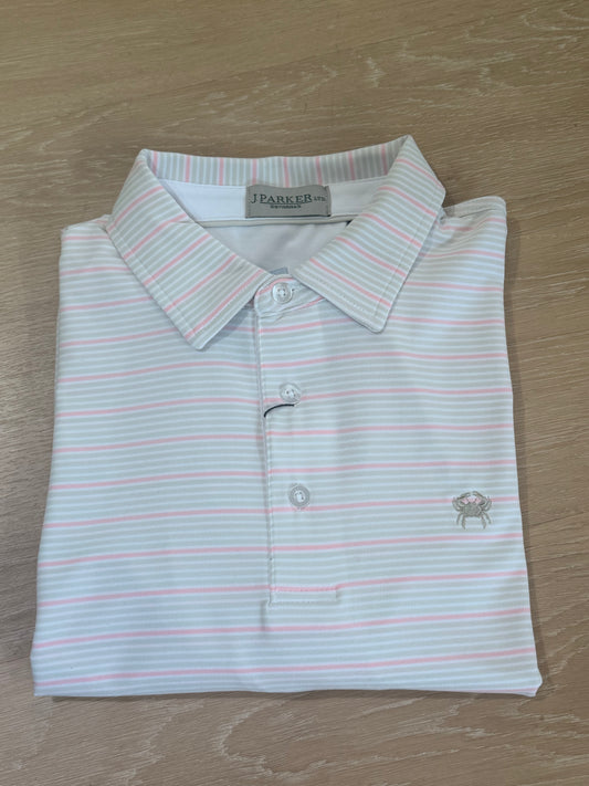 The Leopald Stripe Performance Polo