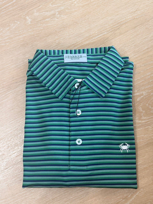 The Spirulina Stripe Performance Polo