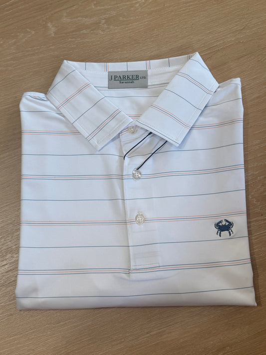 The Jones Stripe Performance Polo