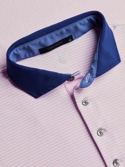 Aurora Short Sleeve Polo in Sunrise Arctic Pink