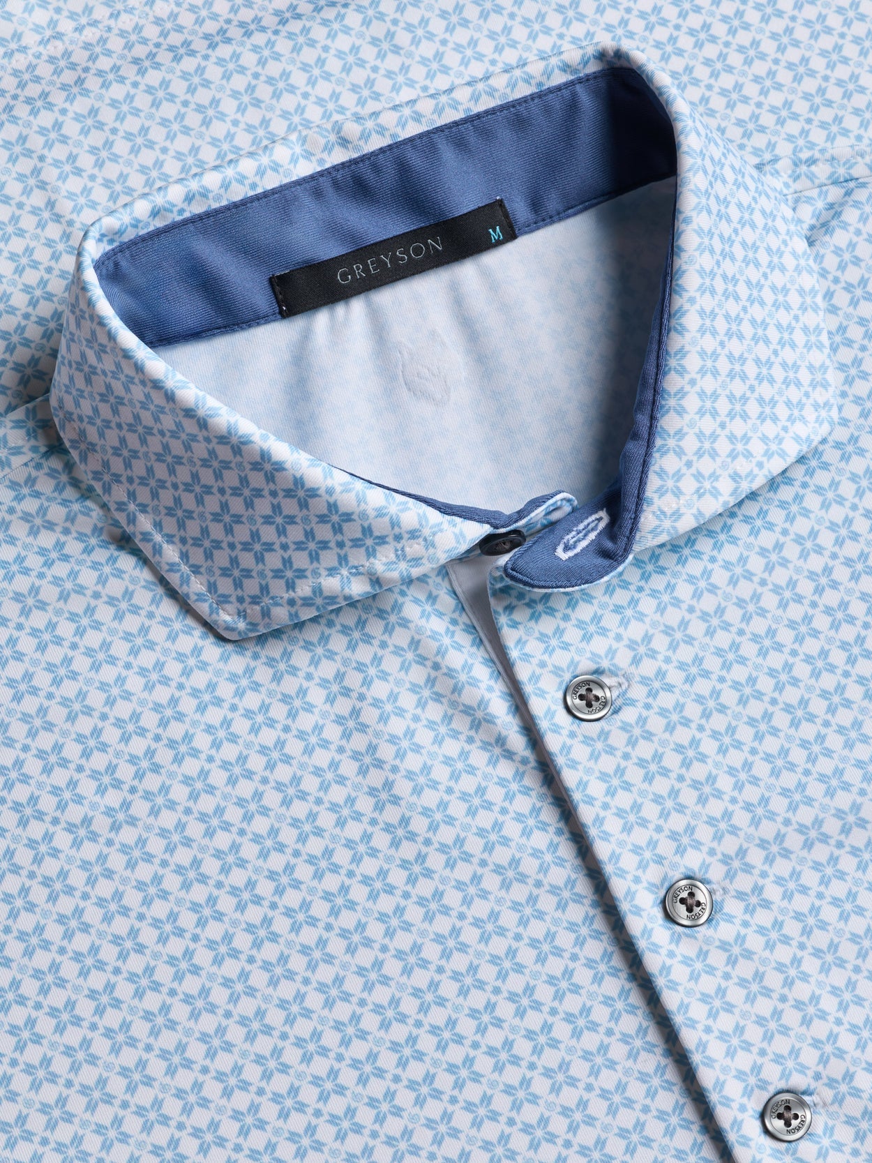 Ghost Thistle Short Sleeve Polo in Wolf Blue