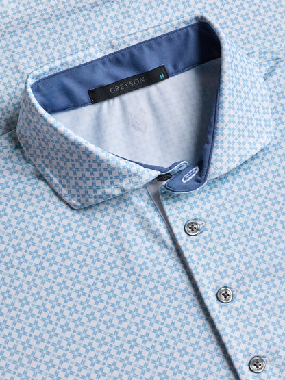 Ghost Thistle Short Sleeve Polo in Wolf Blue