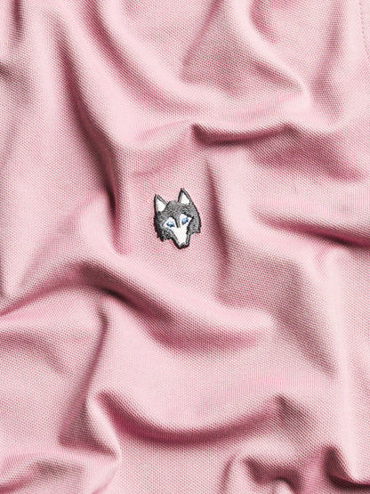 Crowley Icon Short Sleeve Polo in Pink Sky