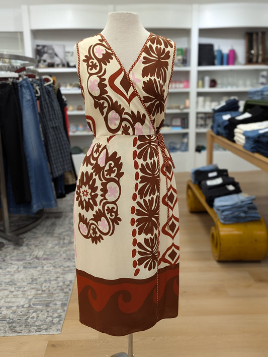 Cherette Contrast Midi Dress