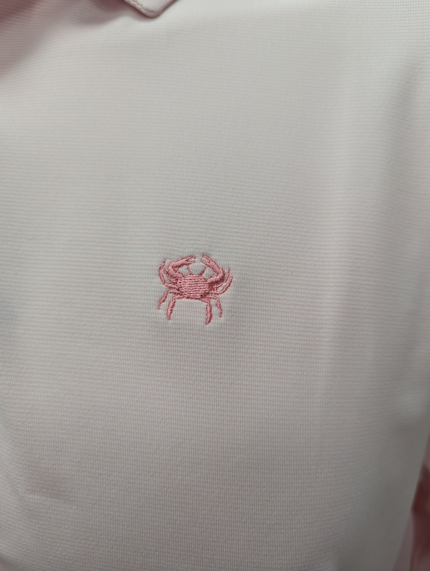 Jimmy Knows Crab Polo- Pink/White