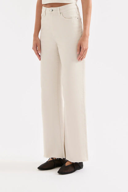 Cali Stretch Wide Leg Jeans in Dune