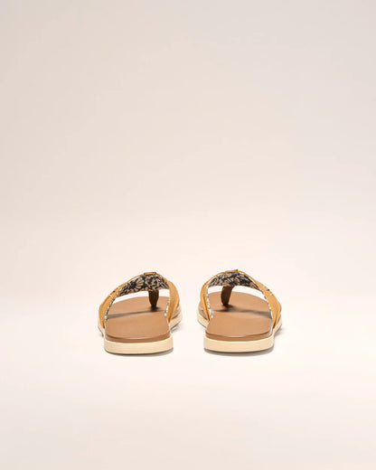 Starboard Leather Sandal in Taupe