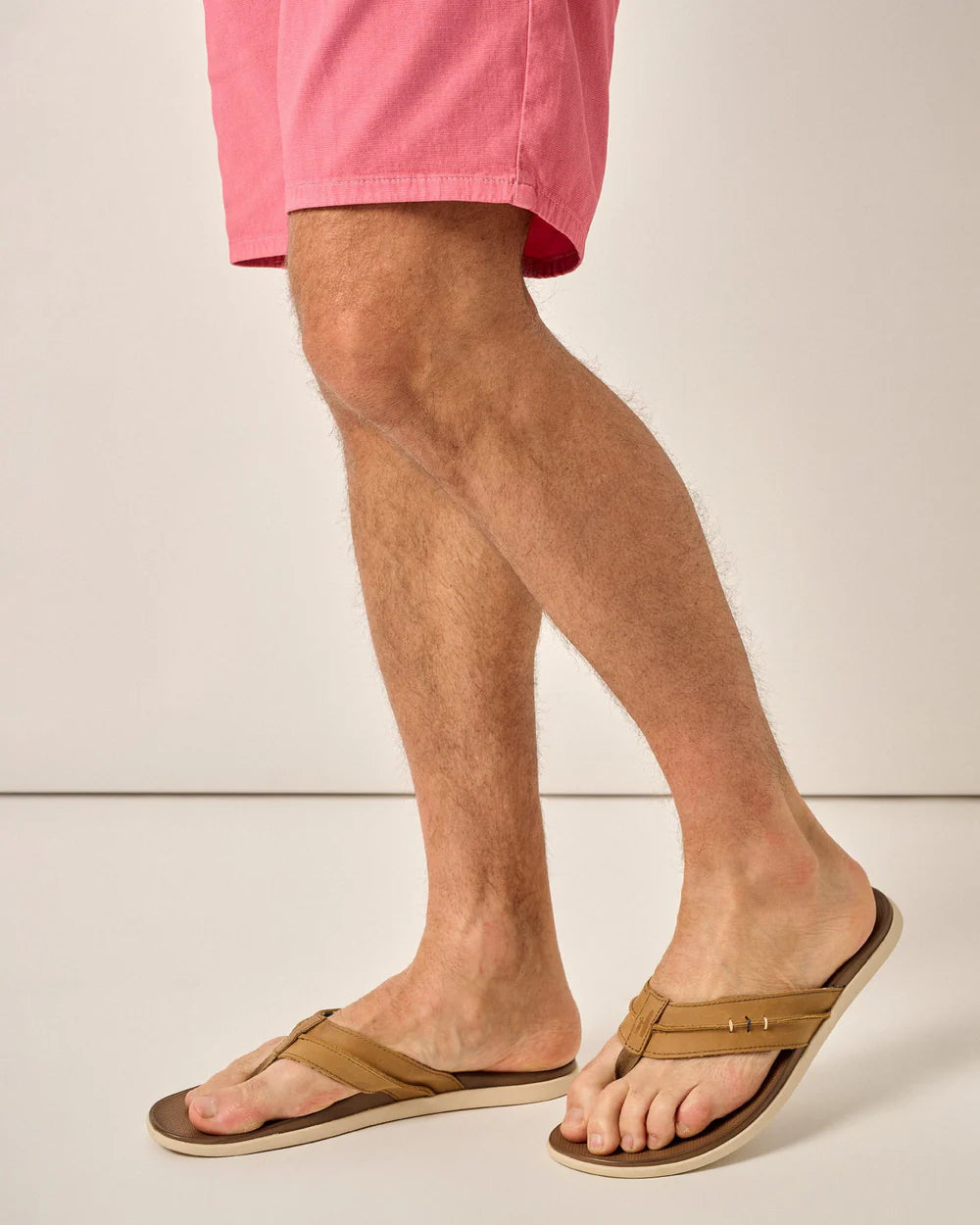 Starboard Leather Sandal in Taupe