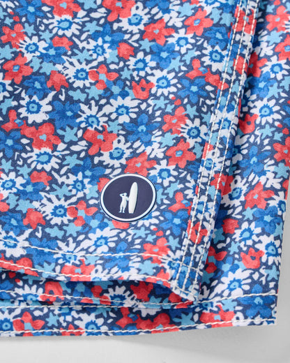 Half Elastic 7" Swim Trunks in Freesia