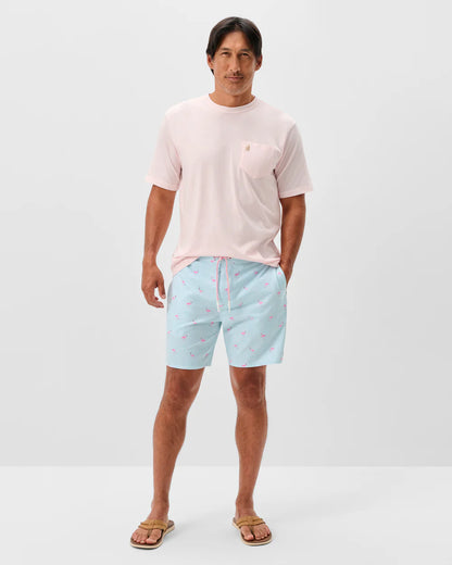 Half Elastic 7" Swim Trunks in Sardinia