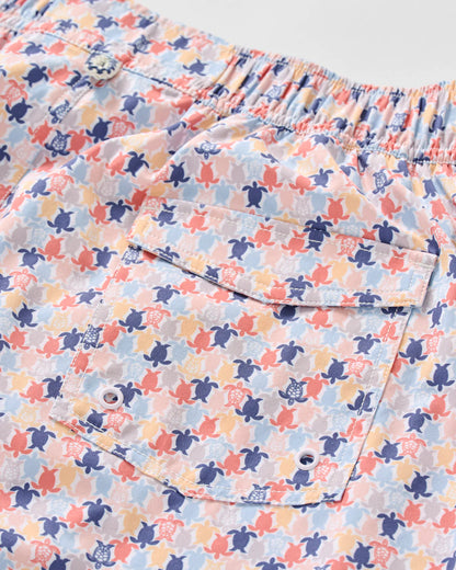 Half Elastic 7" Swim Trunks in Shelly