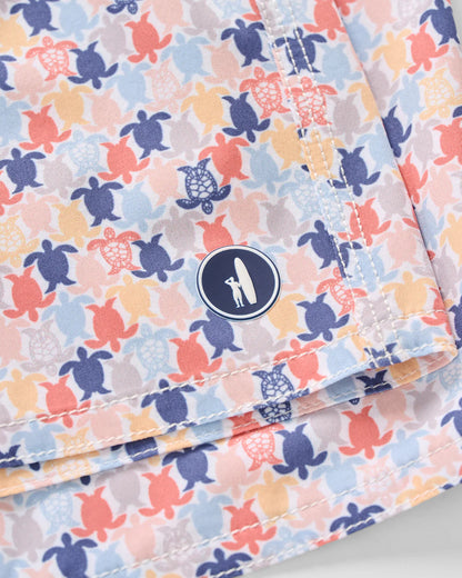 Half Elastic 7" Swim Trunks in Shelly
