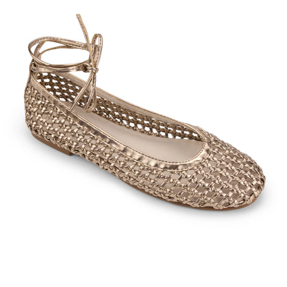 Sadie Ballet Flat in Gold