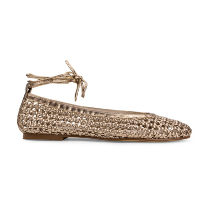 Sadie Ballet Flat in Gold