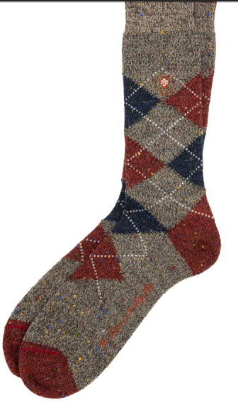 Argyle Andean Alpaca Yarn Socks - Oatmeal