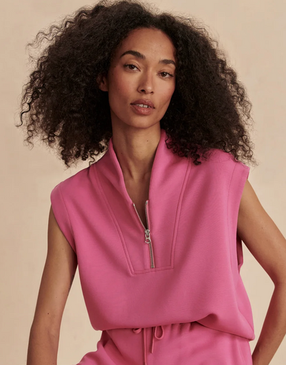 Loretta Half-Zip Sleeveless Sweat