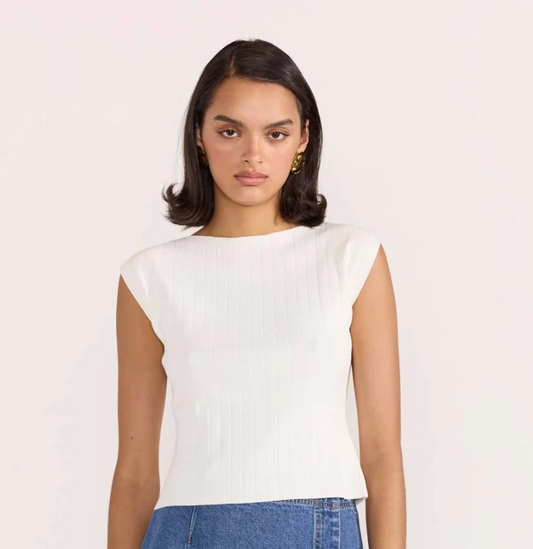 Avina Boat Neck Knit Top