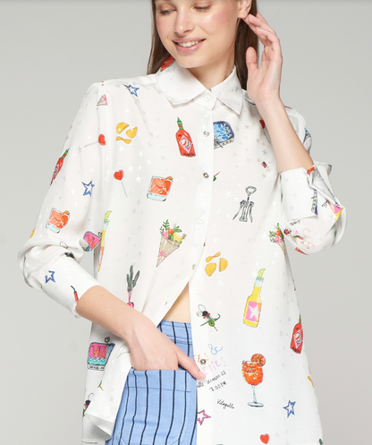 Mariela Aperitivo Jacquard Print Shirt