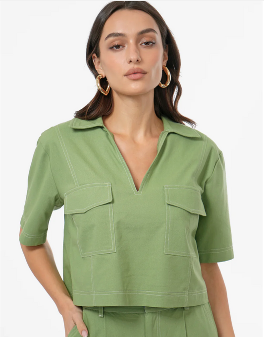 Cecilia Boxy Cropped Shirt