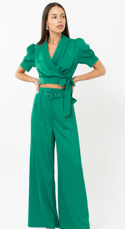 Keva High Wasted Belted Trousers